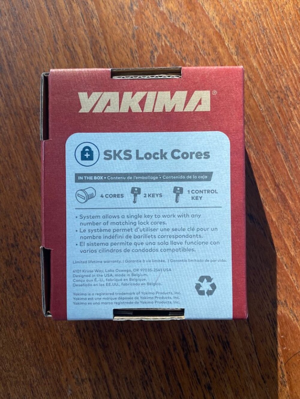Yakima  SKS Lock Cores - Package of 4, New in Box